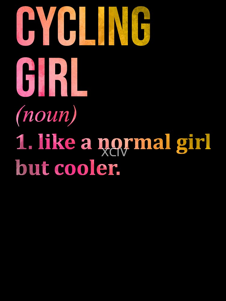 Cycling Girl Definition in Watercolor by XCIV