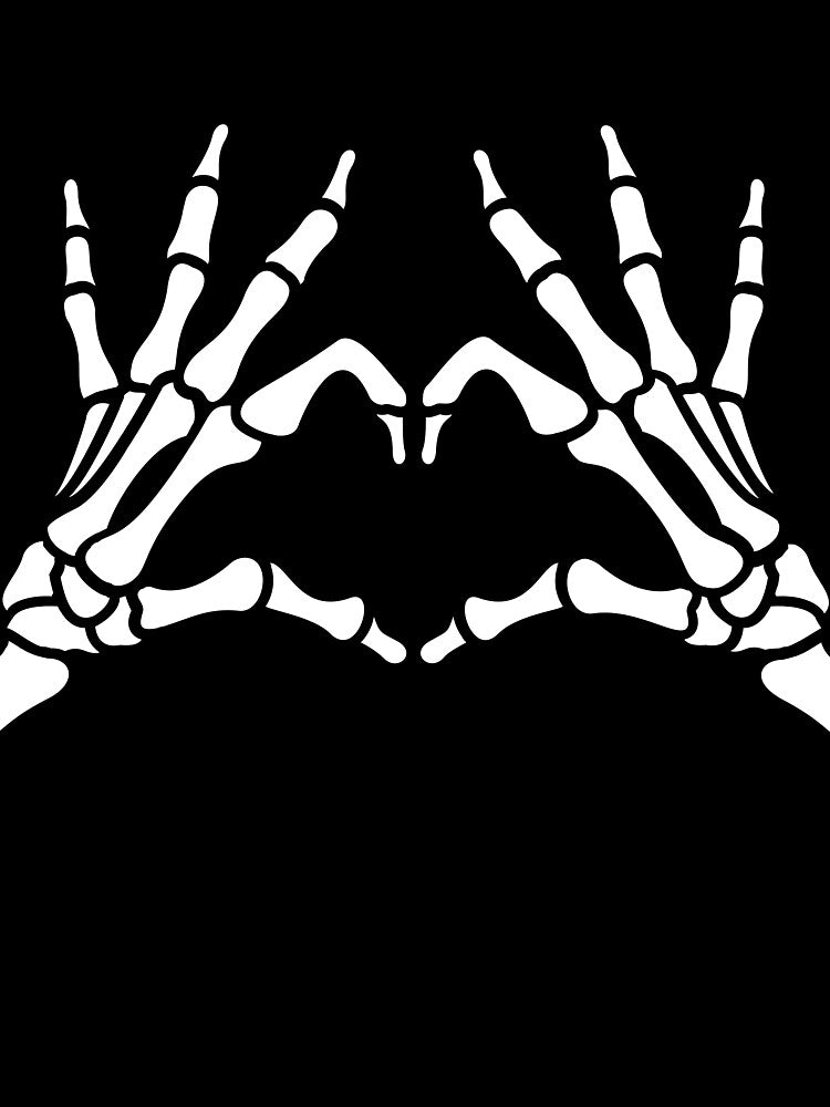 Cool Hand Skeleton Heart Shaped White Xray As Radiology love symbol by lodarohit
