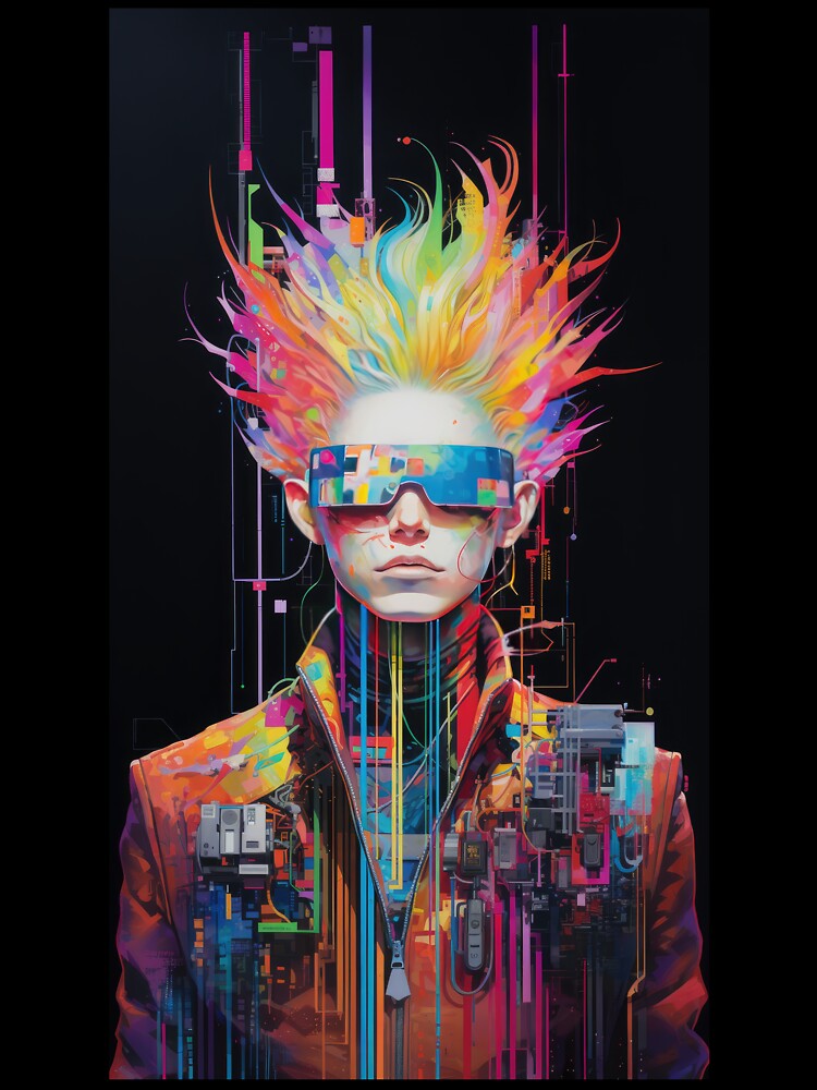Hacker Breach - Cyberpunk Vaporwave Art | Anime Retro Aesthetic by AeonAcademy