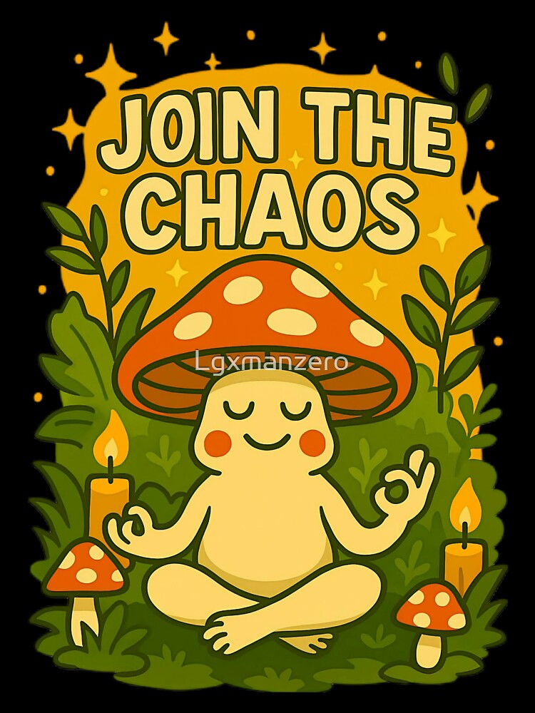 Mushroom Meditation – Whimsical Calm in a Colorful Forest by Lgxmanzero