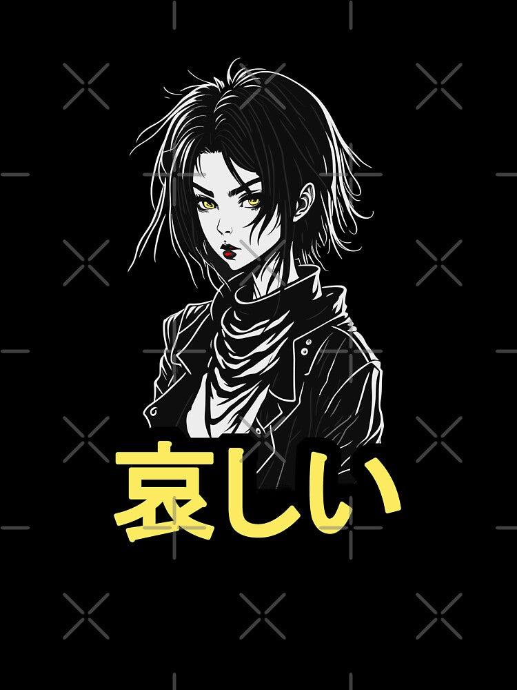 Sad Anime Girl Goth Kanashi Kawaii Waifu Japanese Aesthetic by wingstar