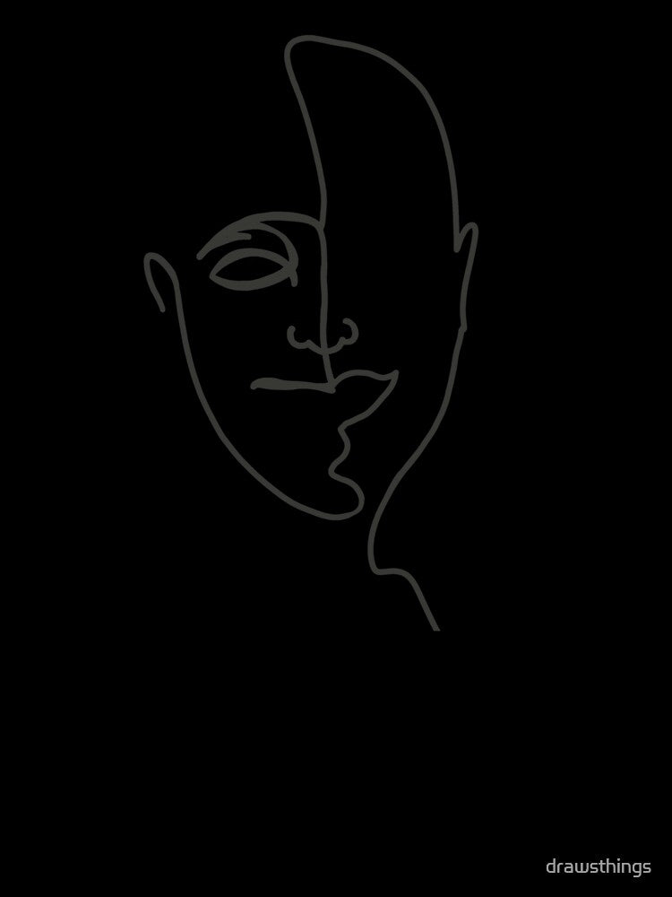 Male Line Art - Black by drawsthings