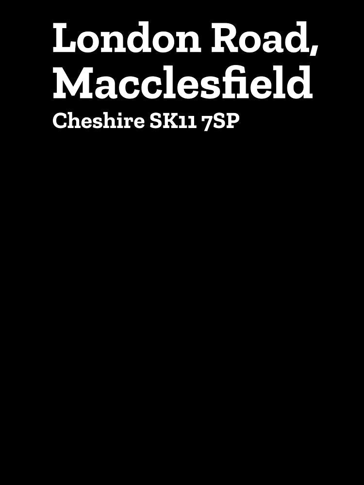 Macclesfield Stadium Address by The Chuck Wagon Unisex , , , Long Sleeve Tee
