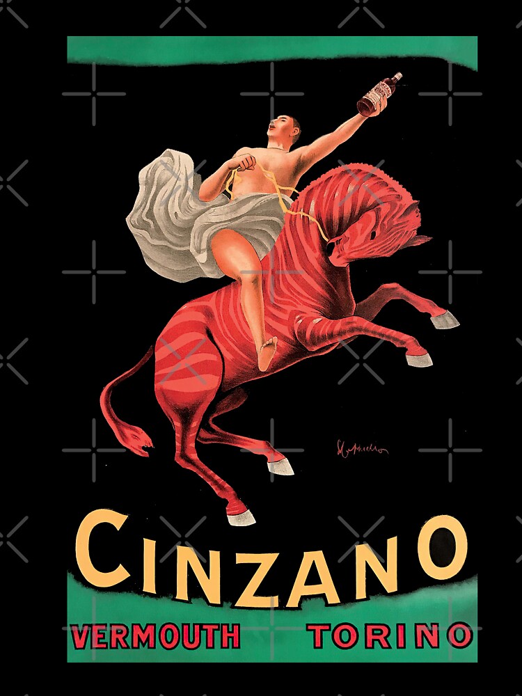 Vintage Cinzano Vermouth Red Zebra Advertising  - Vintage Advertising Poster by Leonetto Cappiello by TeeARTHY