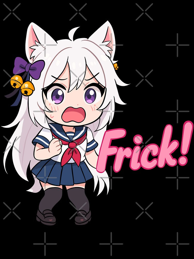 Filian Fullbody Chibi Design Sticker "Frick!" by Fresh Oshi Pressed