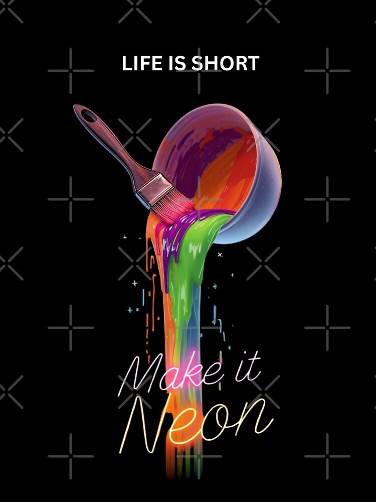 Life is Short Make it Neon Hair Stylist by AuntKikiShirts