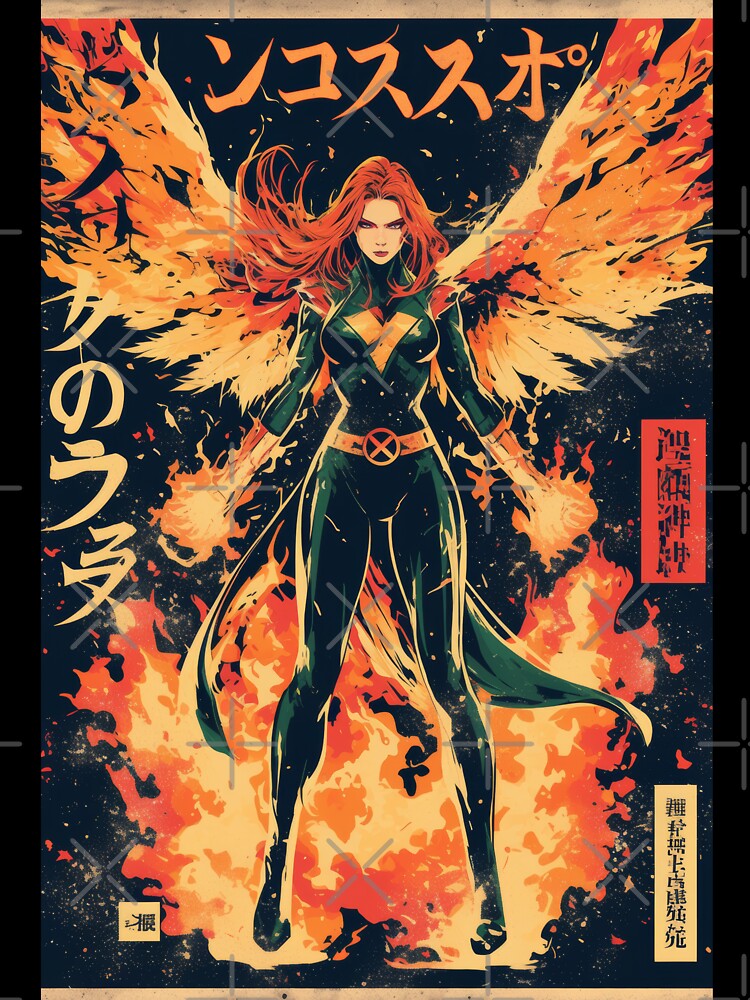 Phoenix Force Vintage Poster by AnimeArsenalPrints