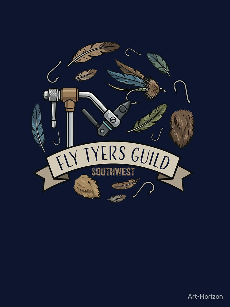 "Fly Tyers Guild (southwest)" vector fly fishing illustration. by Art-Horizon