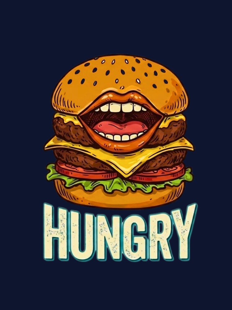 Hungry Burger with a Big Mouth by HAPPY HARBOR DESIGN