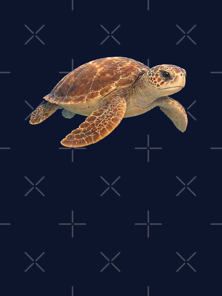 Majestic Loggerhead Turtle on an underwater swim by Patternrealm