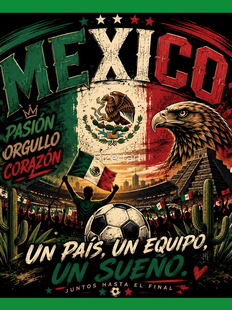 Mexico Football Passion – Vintage Soccer Fan Retro Design by Bizertart Unisex , , , Long Sleeve Tee