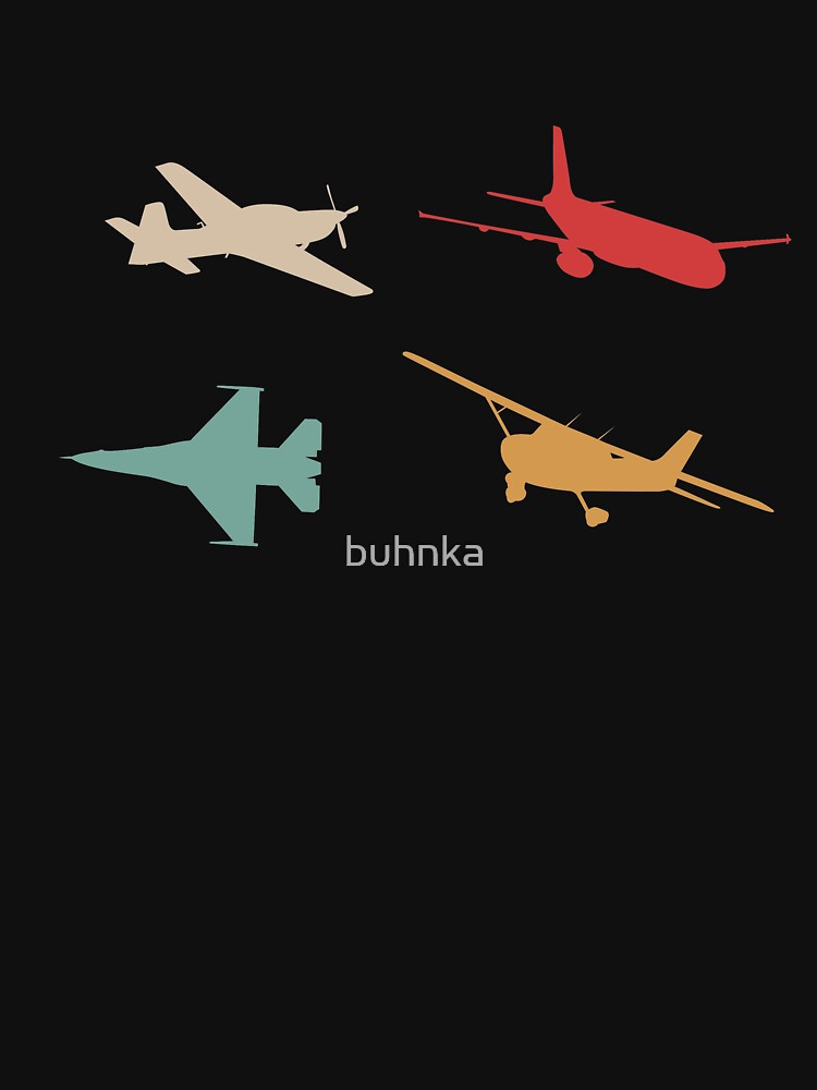 Multicolor Airplane plane Essential T-Shirt by buhnka