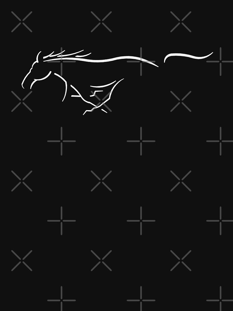 White Sahdow Ford Mustang Logo by BettyMils
