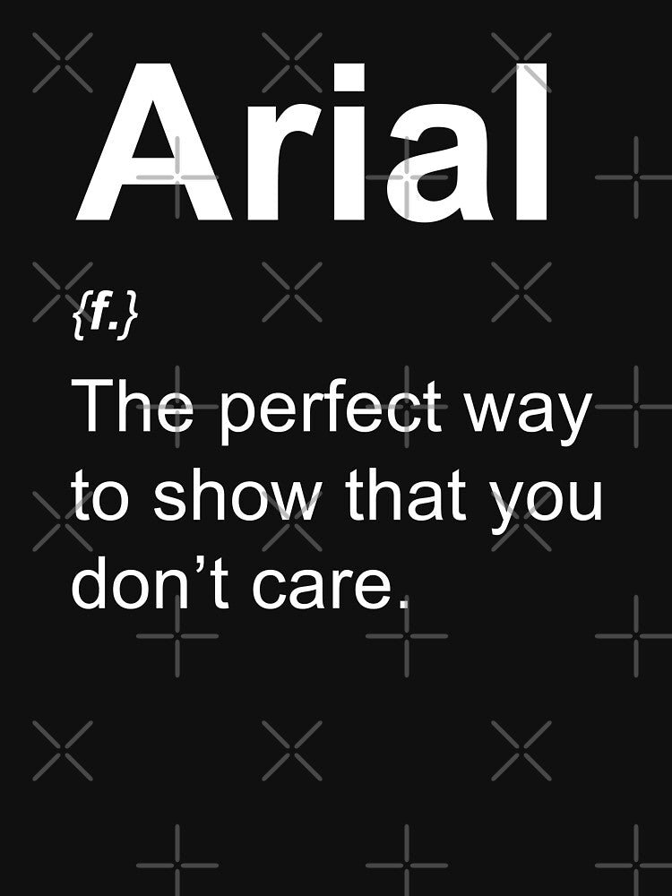 Arial (font) for graphic designers by HappyLime