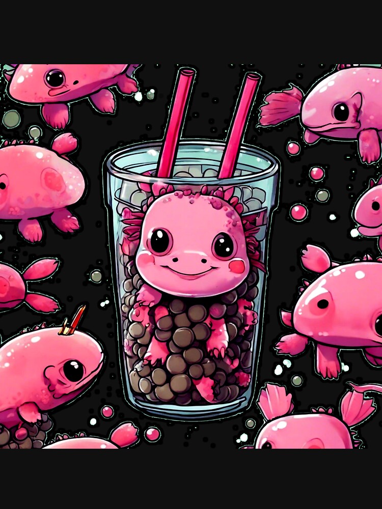 Axolotl Bubble Boba Tea by Thaivi Design