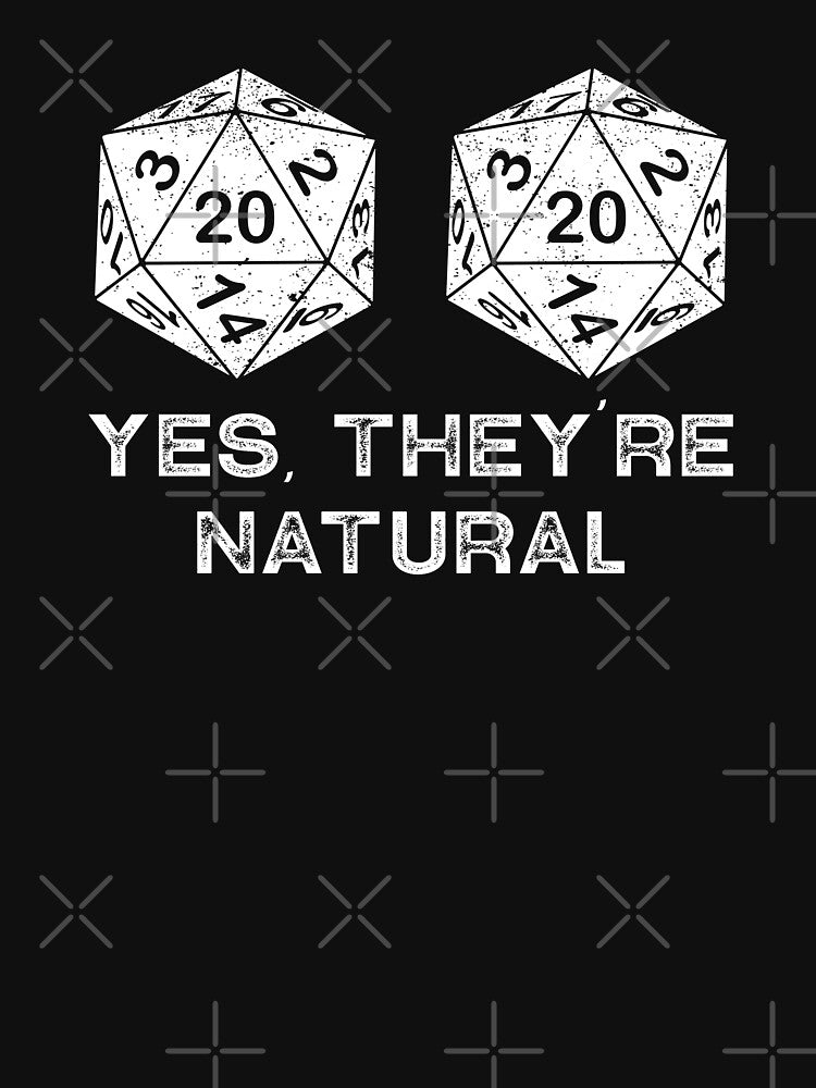 Yes They Are Natural d20 dice 20 sided, Role Play Gamer by jingdomdesgine
