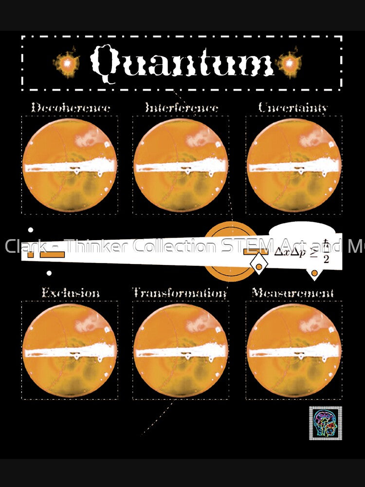 "Sheldon Wears Quantum - ORANGE"© by Lisa Clark - Thinker Collection STEM Art and MORE