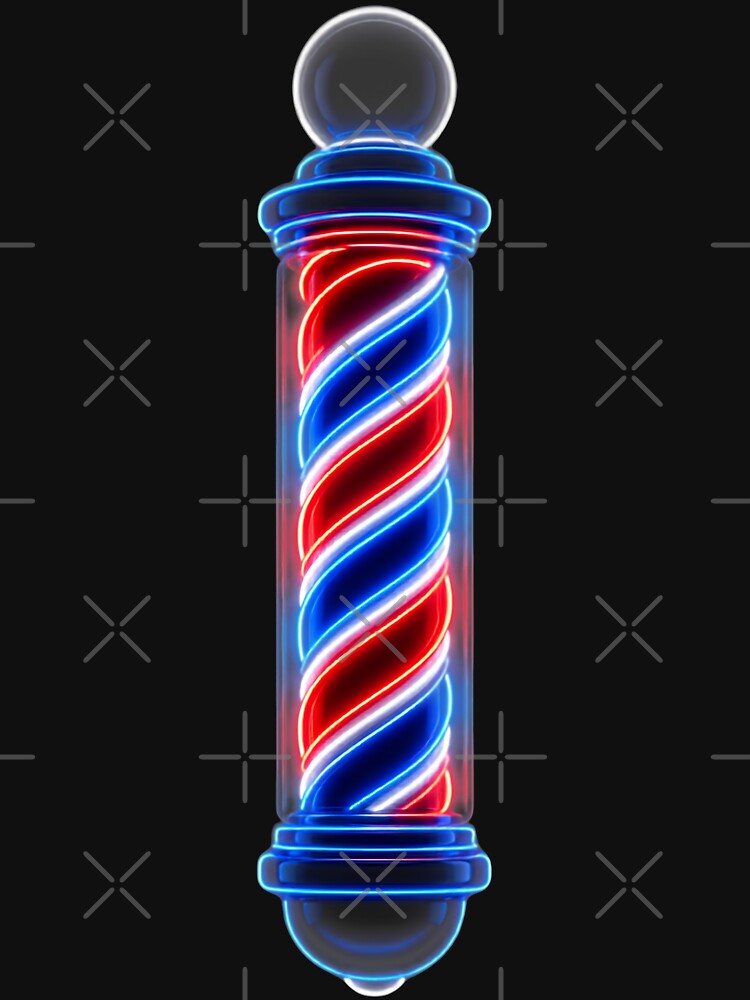 3D Realistic Neon Barber Pole Cyberpunk Glow Design by Barber MD Culture
