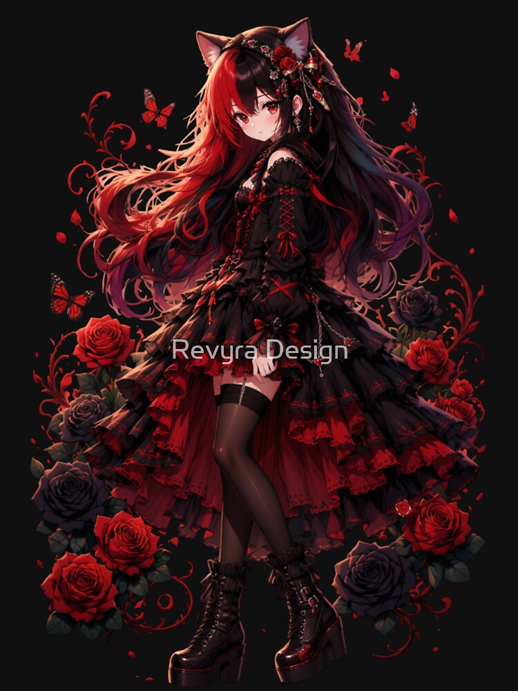 Copy of Copy of Copy of Copy of Copy of Copy of Copy of Copy of Copy of Copy of Copy of Copy of  Cute Gothic Anime Girl Everything Sucks by Revyra Design