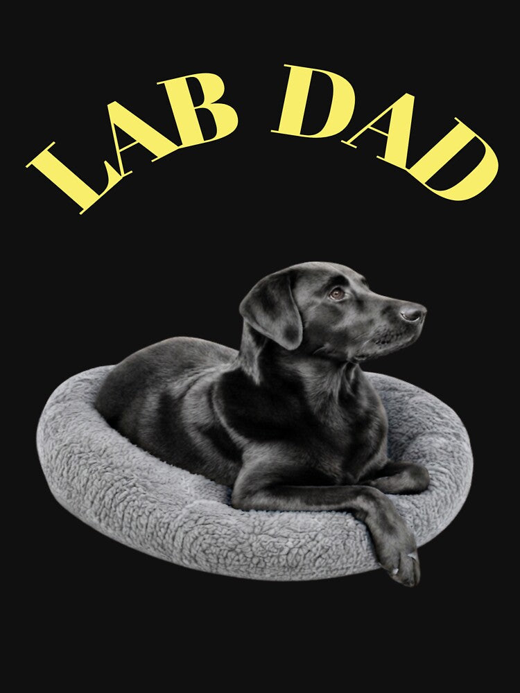 LAB DAD BLACK LABRADOR RETRIEVER DOG LOVER GIFT by PRINTSCHARMINGM