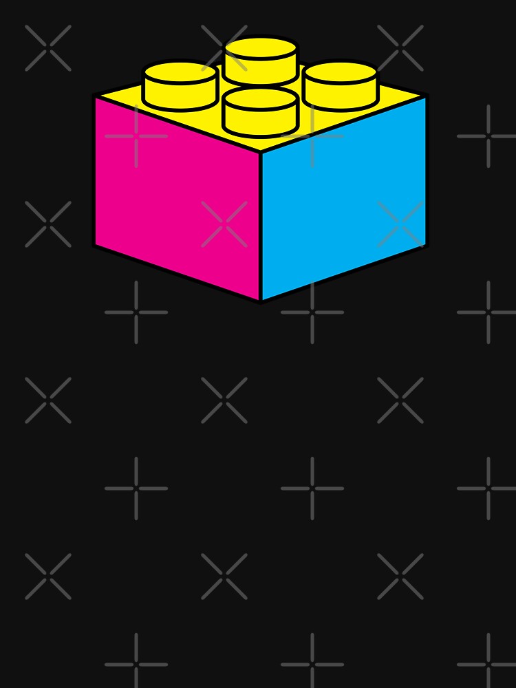 Cyan Magenta Yellow Black (CMYK) Brick by The Common Tee
