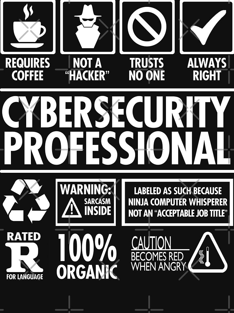 Cybersecurity Not A Hacker Funny by Nerd Shizzle