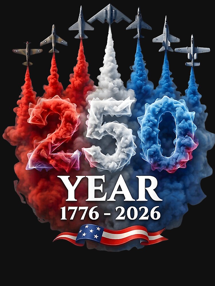 250 Years American 250Th Usa Patriotic 4Th Of July T Shirt by saohoa2584