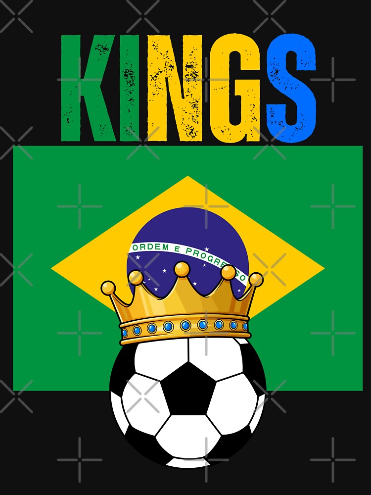Brazil Kings of Football Soccer Fan Design by Karim-Karem Unisex , , , Long Sleeve Tee