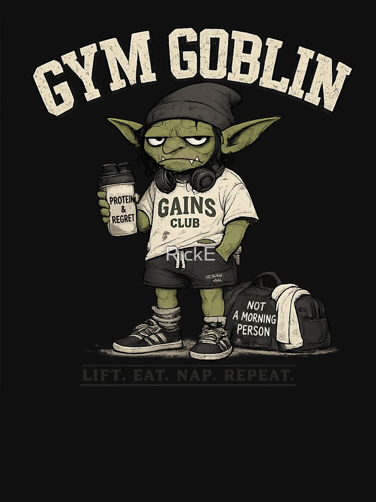 Gym Goblin Vintage T-Shirt Graphic for Fitness Lovers by RickE