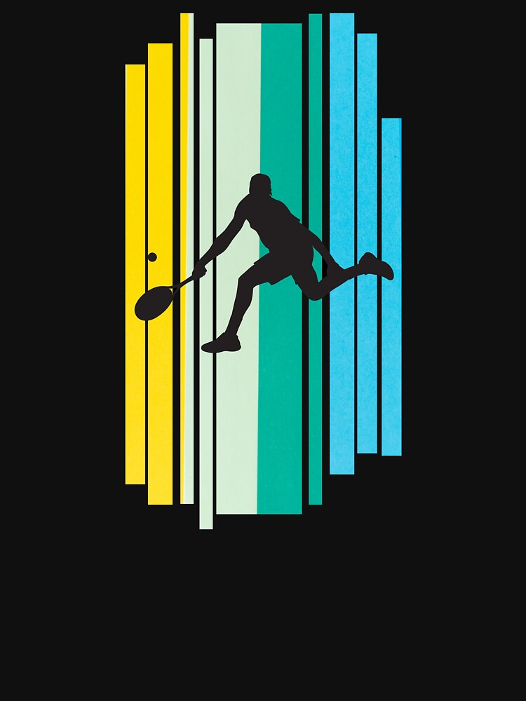 Vintage Tennis Player Silhouette | Retro Tennis Graphic Design by Rush2Buy