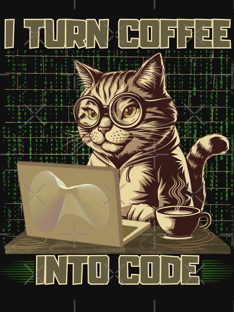 I Turn Coffee into Code programmer humor by ketkacreations