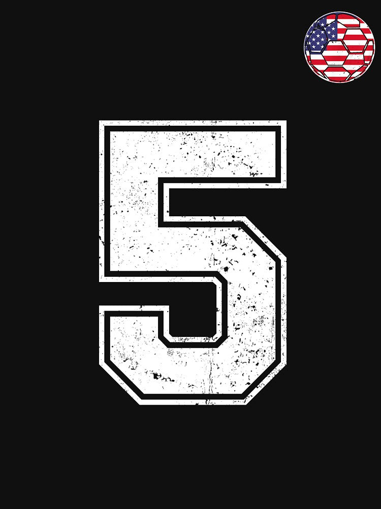 Soccer player Jersey number 5 Usa Fans by RoyesButler Unisex , , , Long Sleeve Tee