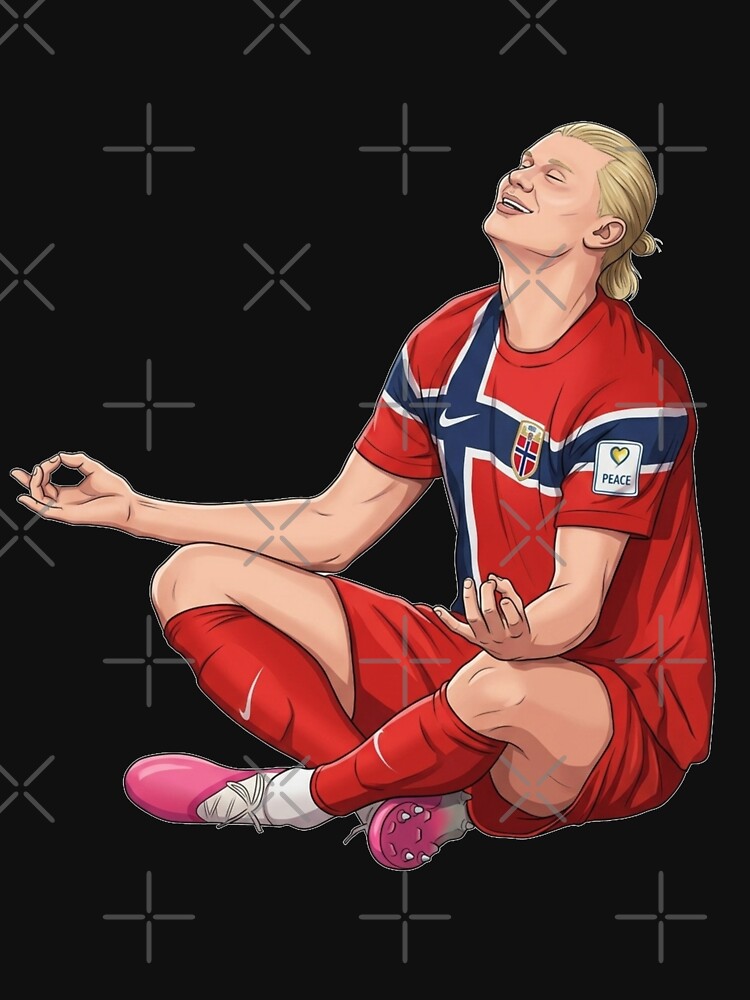 Erling Haaland Football Legend – Norway Soccer Fan Graphic Design by Mialunaa Unisex , , , Long Sleeve Tee