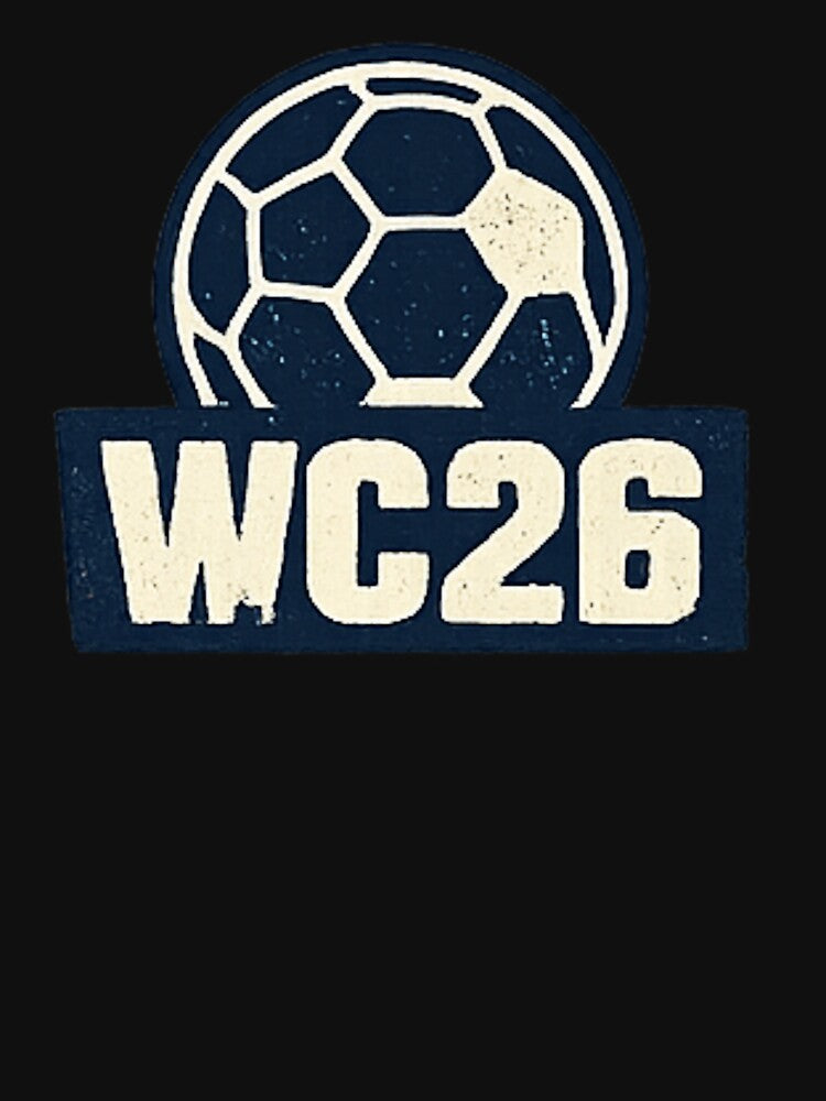 WC26 Retro Soccer Ball Vintage Football Fan Design by NeO² Studio Unisex , , , Long Sleeve Tee
