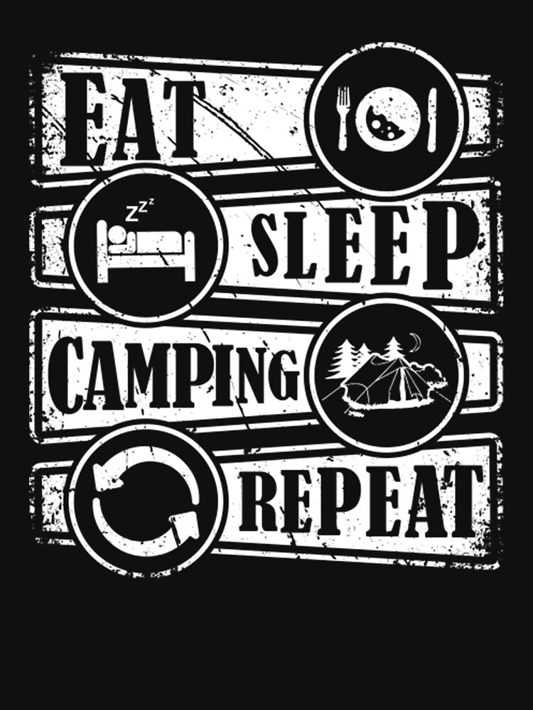 Eat Sleep Camping Repeat by DR-STORE