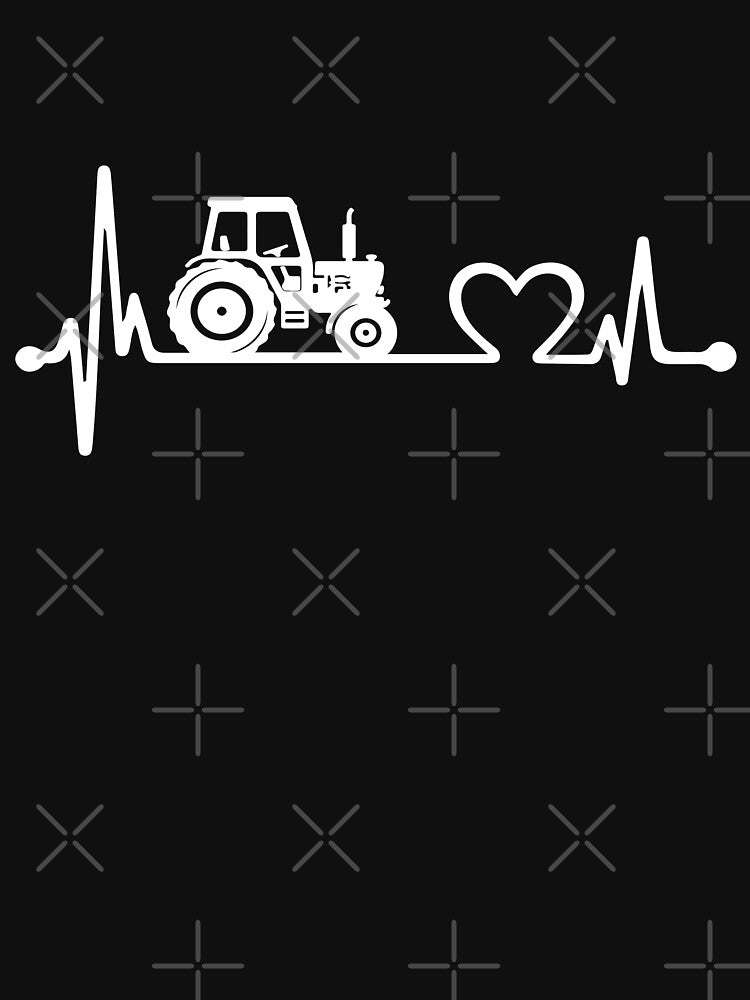 Tractor Heartbeat - Tractor Lover Gift by Creative Angel