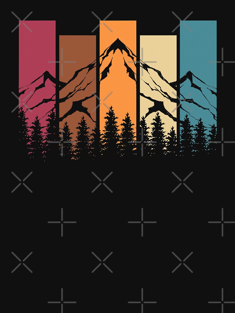 Retro Mountains Hiking Wildlife Outdoors Nature Forest by BennetJaco