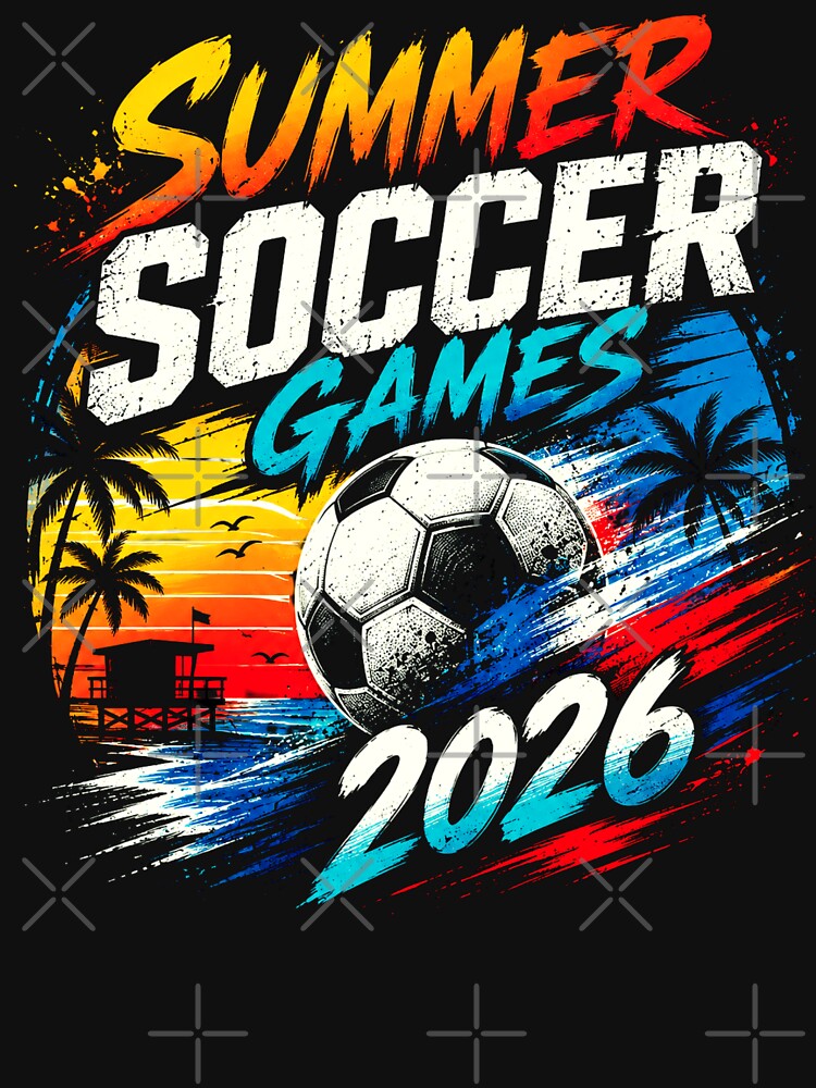 Retro Summer Soccer Games 2026 by legendaryskins Unisex , , , Long Sleeve Tee