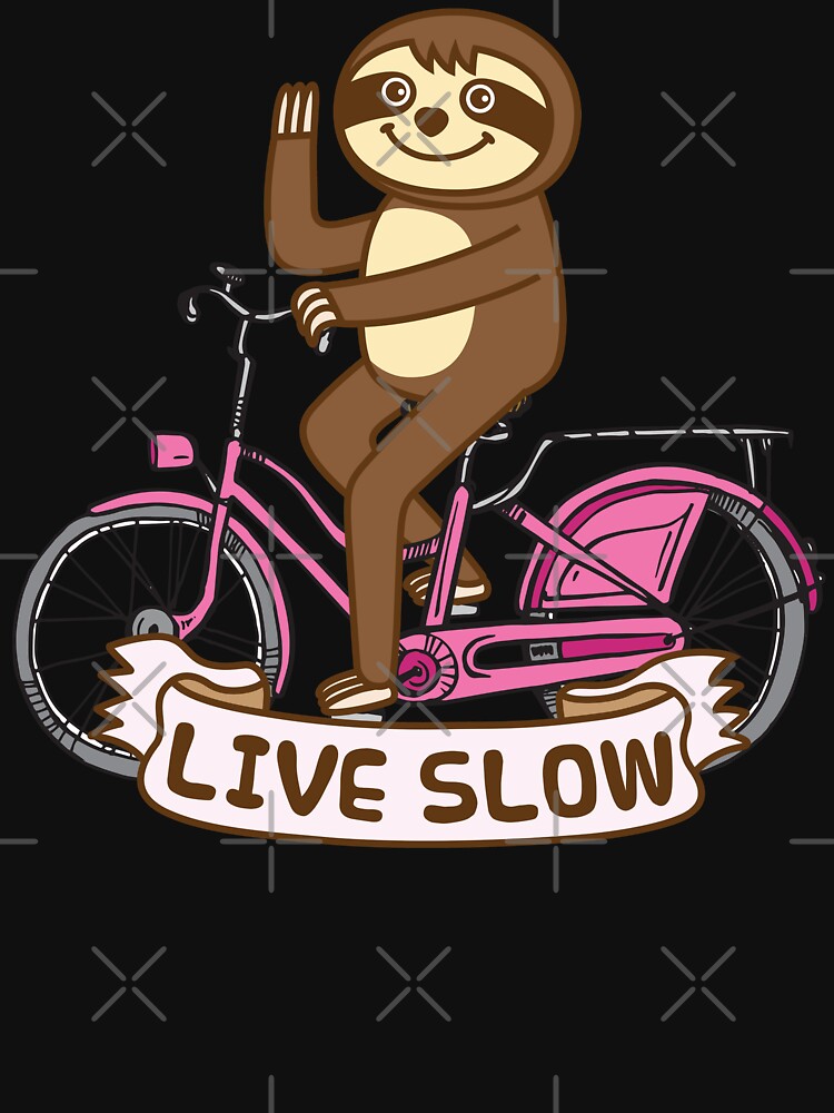 Sloth bicycle LIVE SLOW by plushism
