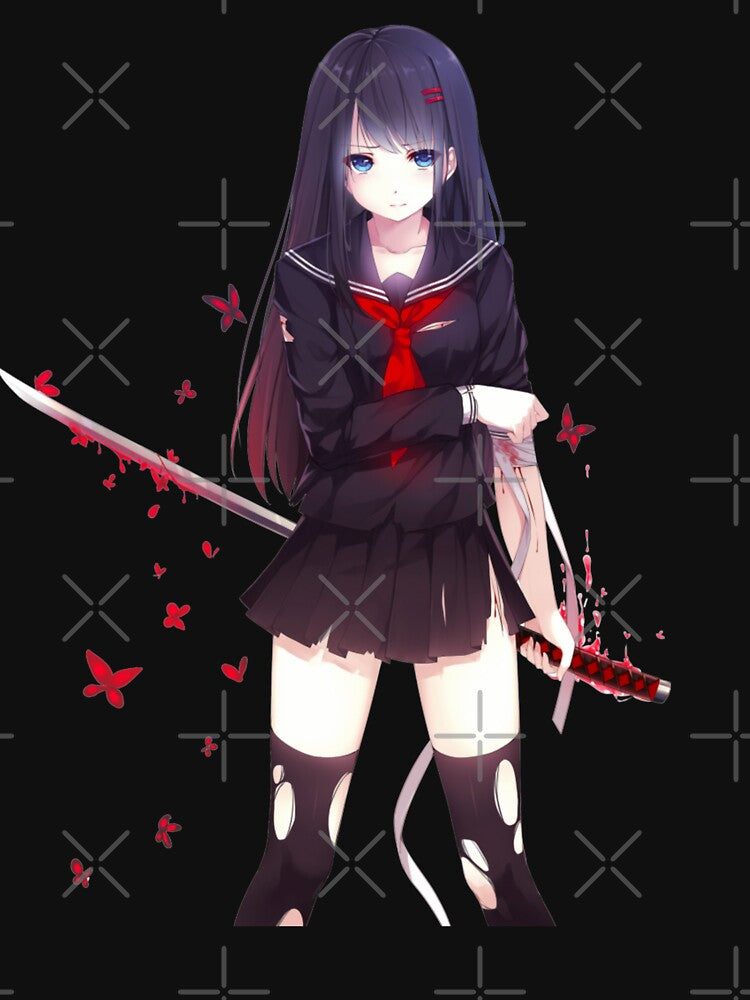 cute anime girl with katana sword|kawaii anime girl with katana sword by Design Repo