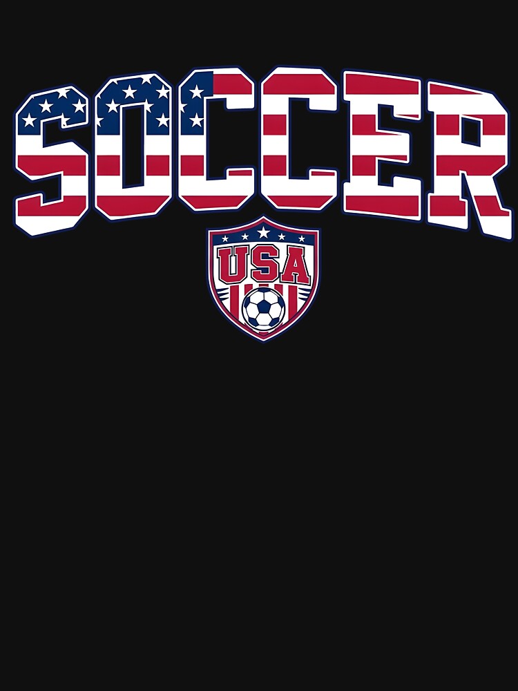 USA Soccer American Flag Patriotic Sports Fan by kienoy Unisex , , , Long Sleeve Tee