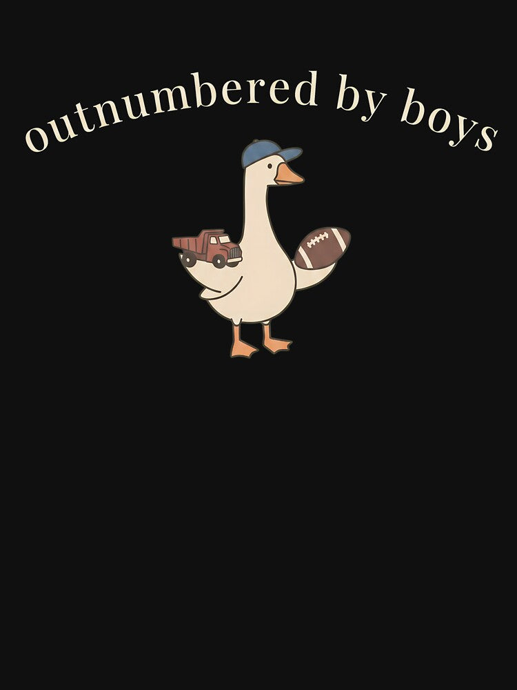 Outnumbered By Boys Goose Truck Football Mama by OlyvieArt