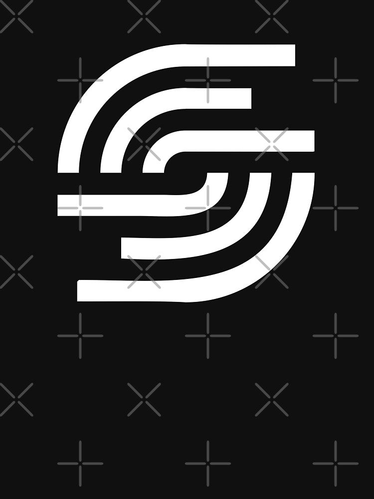 Abstract graphic white modern by Carolina Salazar