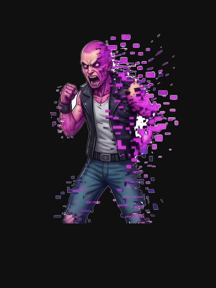 Neon Purple Glitch Art Cyberpunk by RamjoVerse