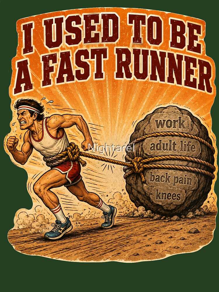 I Used To Be A Fast Runner Funny Running Humor Retro Gift for Runners by Nightarel