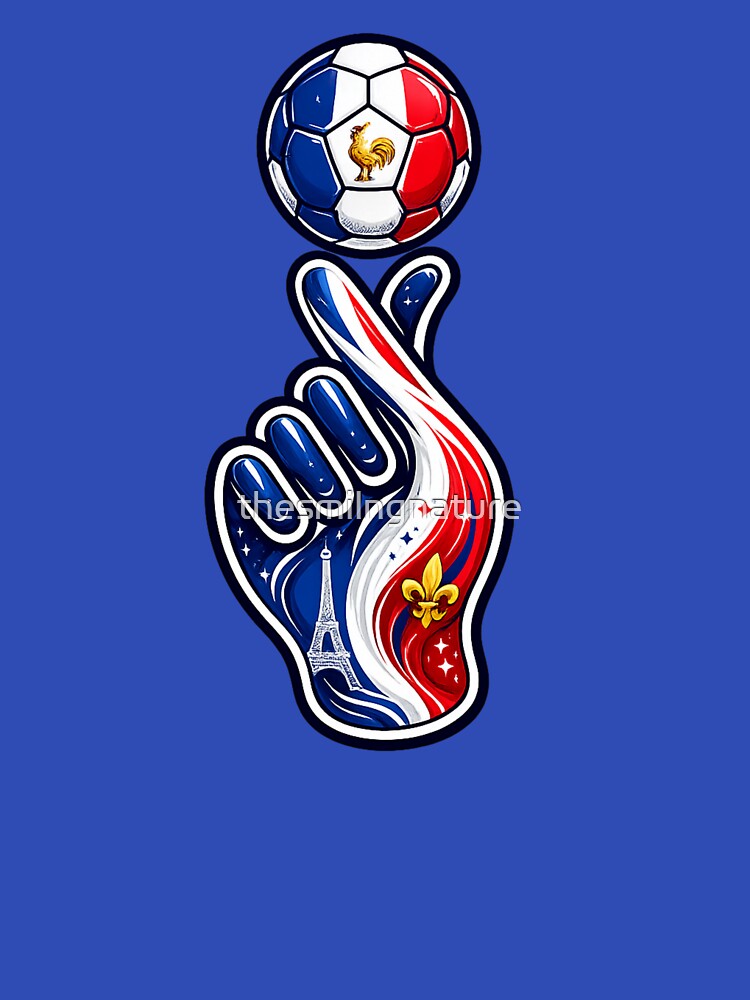 France Soccer Finger Spin Design | French Football Fan Art | Tricolor Football Graphic | France World Cup Supporter Gift | Soccer Lover Sticker Poster by thesmilngnature