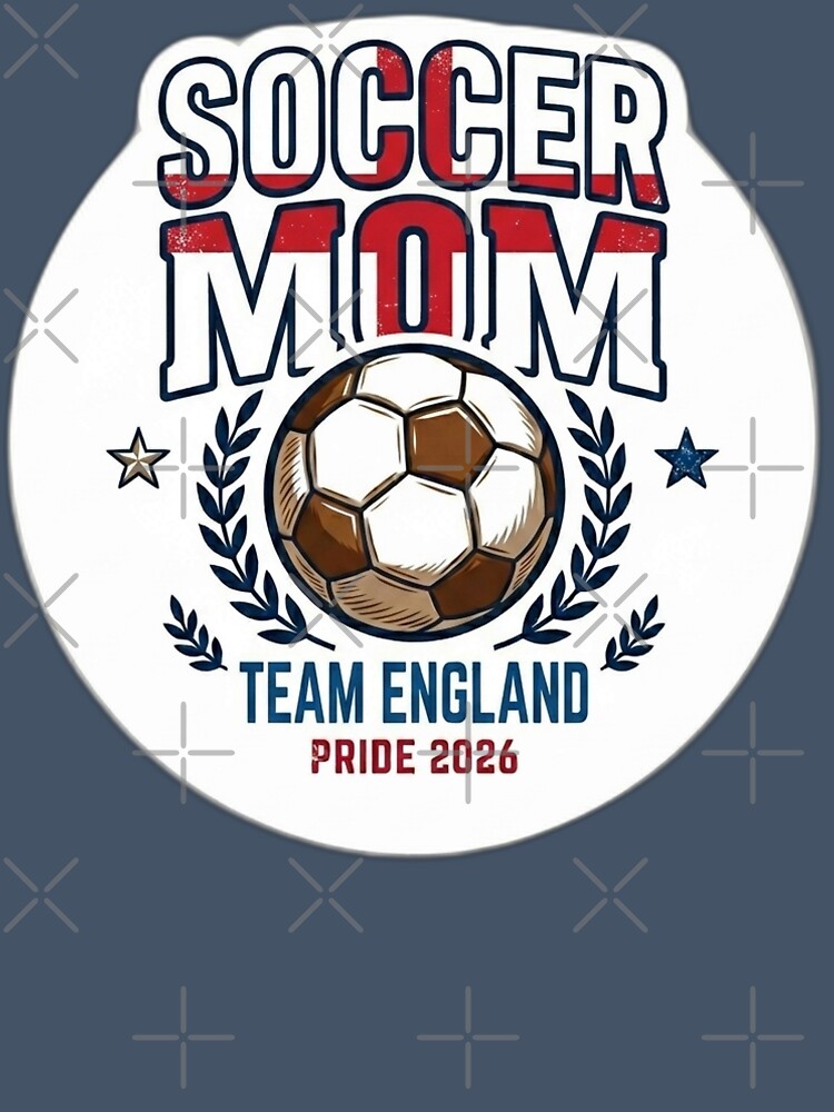 Vintage England Soccer Mom Retro English Flag Football Fan by Fatomfatom Unisex , , , Long Sleeve Tee