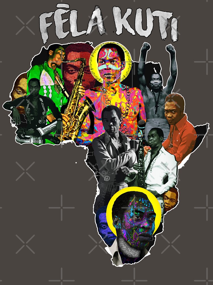 Fela Kuti - Pan-African map collage by Youngkev-arts