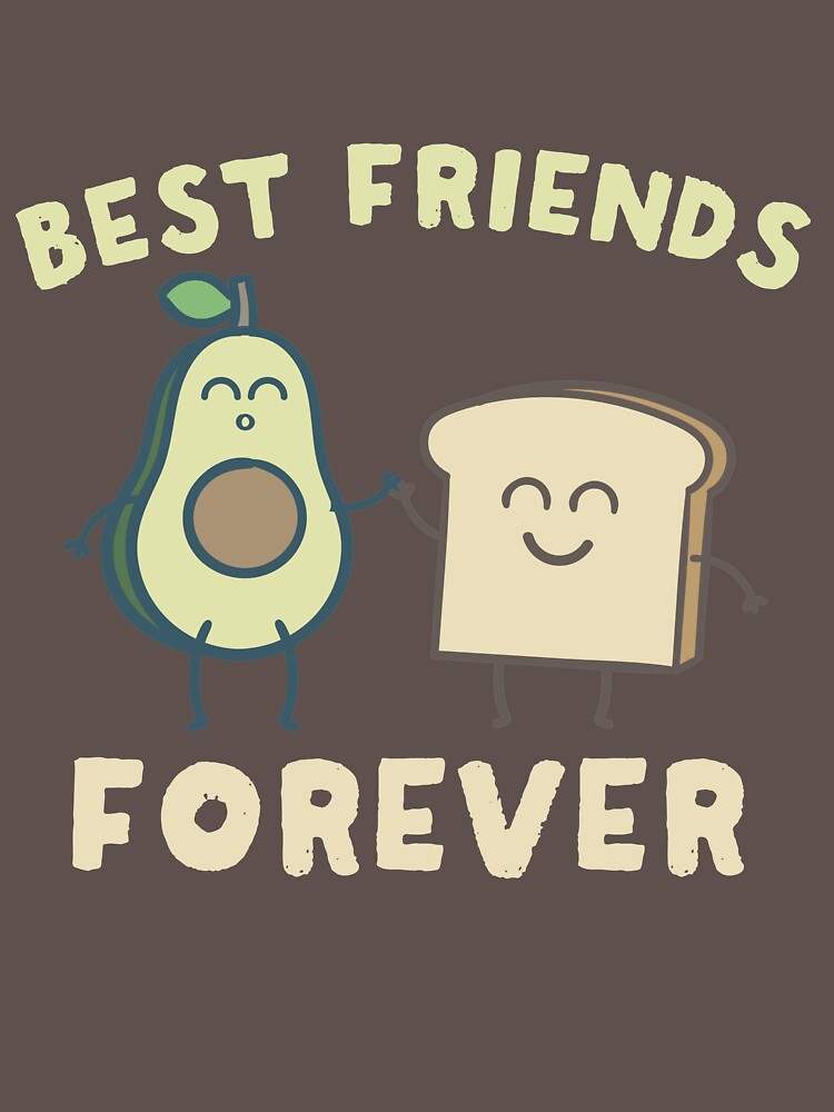 Avocado & Toast Best Friends Forever Pajama T-Shirt Gift by marsbees