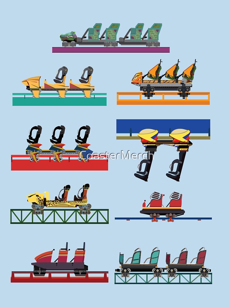 Busch Gardens Coaster Cars V2 Design (with Iron Gwazi!) by CoasterMerch